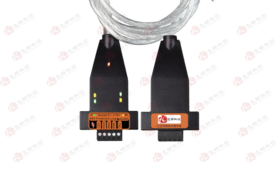 飞畅科技-工业级 6KV防雷型 USB转1路TTL转换器(带线)