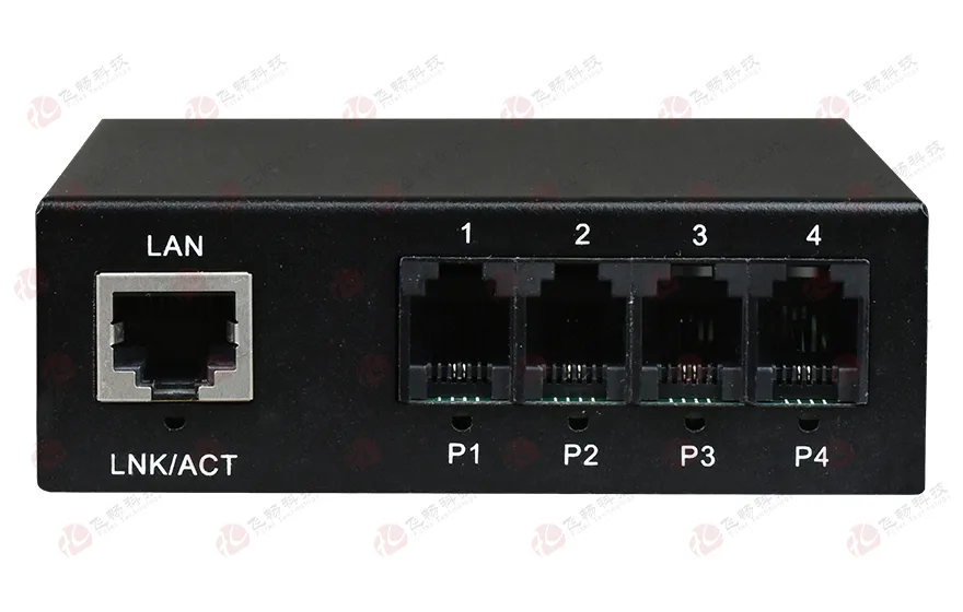 4路电话（RJ11）+1路百兆以太网 电话光端机