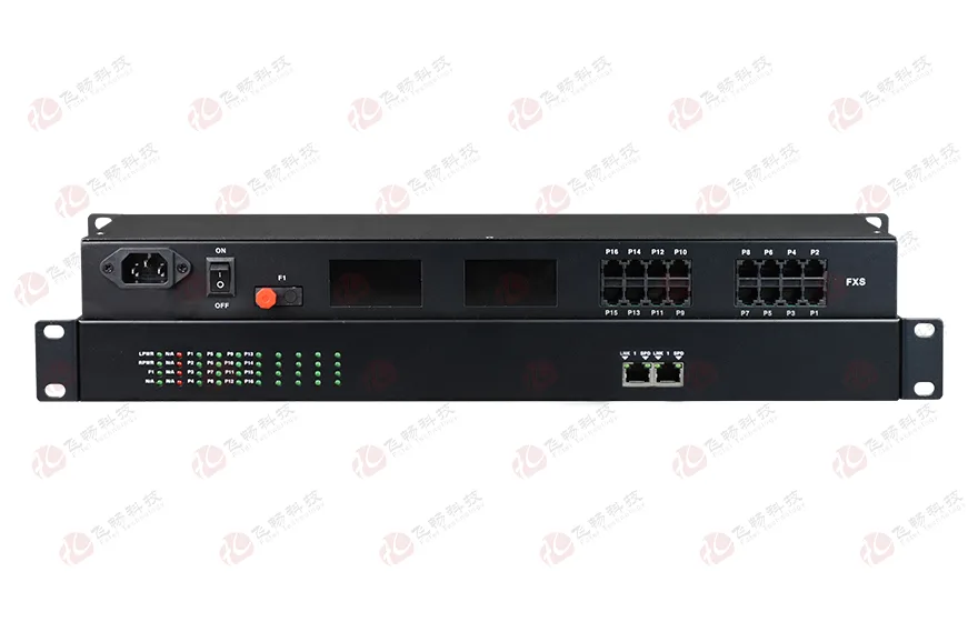 16路电话（RJ11）+2路百兆以太网 电话光端机