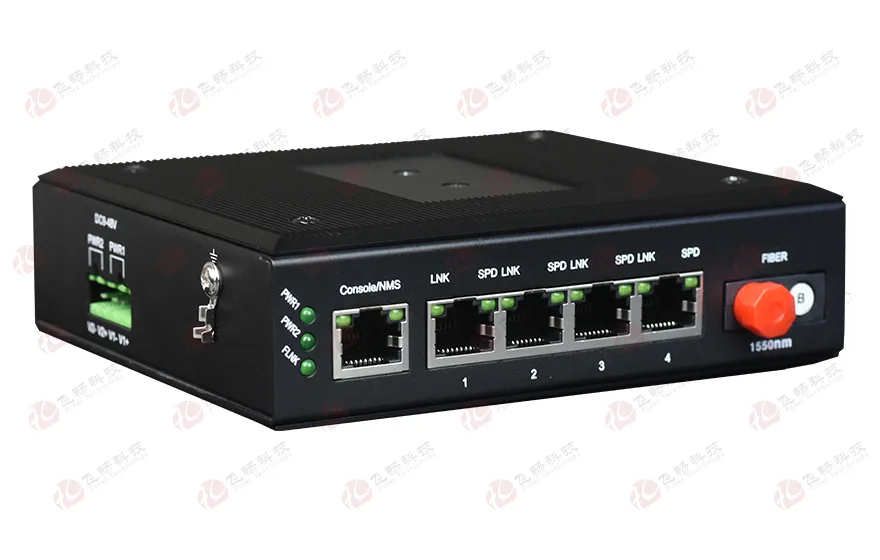 网管型 工业级1光4电千兆光纤收发器