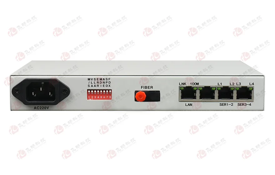 光纤-ETH+4RS232转换器（带宽2M）