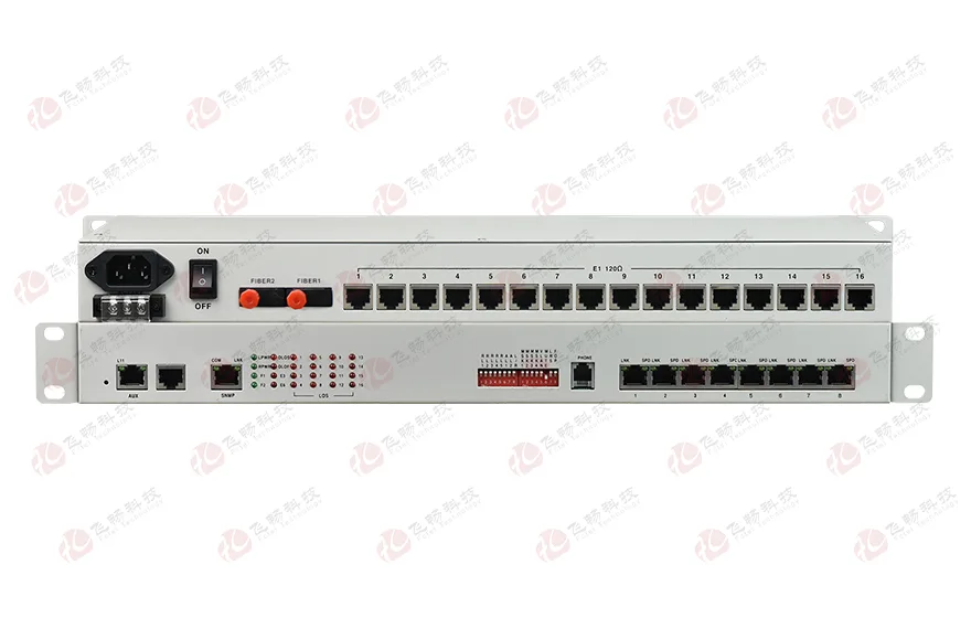 16E1+8xFE(物理隔离)1+1光备份 PDH光端机
