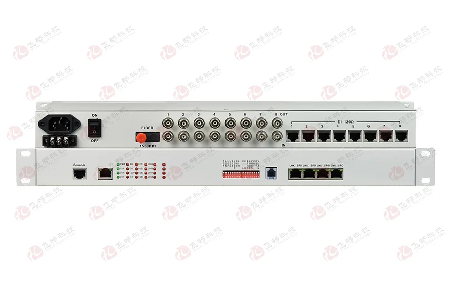 8E1+4xFE 双阻抗 1+1光备份 PDH光端机