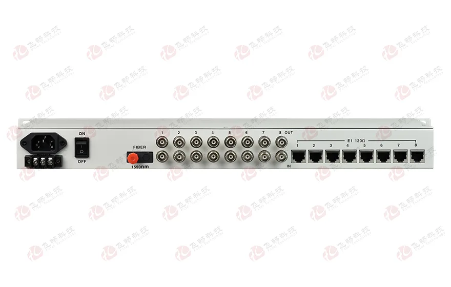 8E1+4xGE 双阻抗 1+1光备份 PDH光端机