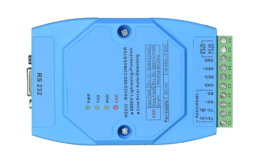 飞畅科技-智能RS232转RS422-485串口转换器