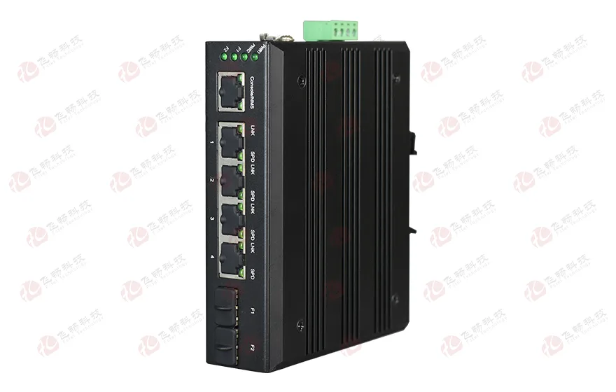 网管型工业轨式4路物理隔离千兆电口（1+1光纤备份）