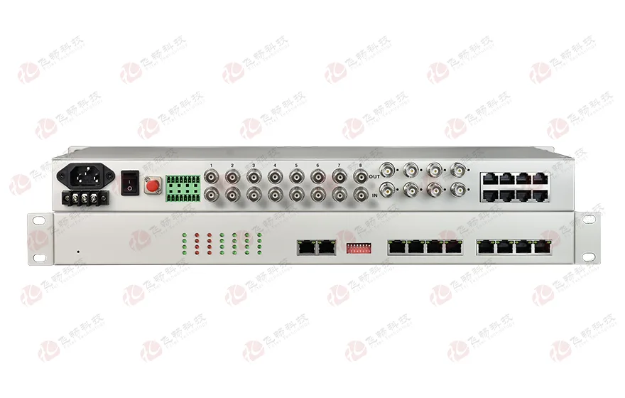 8路3G HD-SDI视频+2路千电+4路百电(物理隔离)+8路电话+开关量+串口+电话光端机
