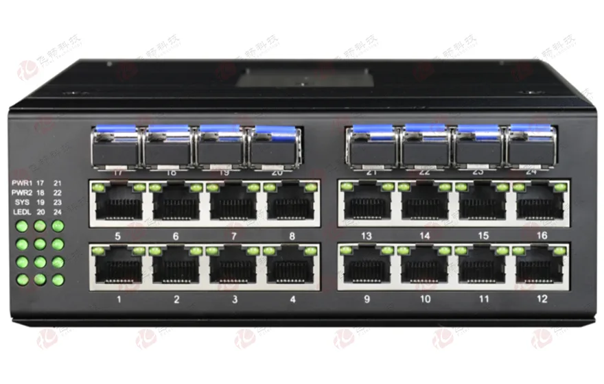 工业轨式 管理型16路千兆电+8路千兆SFP光口交换机