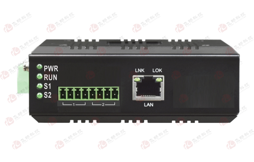 飞畅科技-工业轨式1路CAN总线+1路RS422/485/232串口 服务器