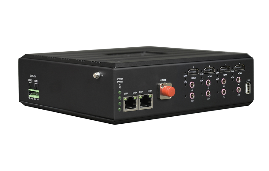 飞畅科技-4路2K HDMI + 2路物理隔离千兆以太网+USB 光端机