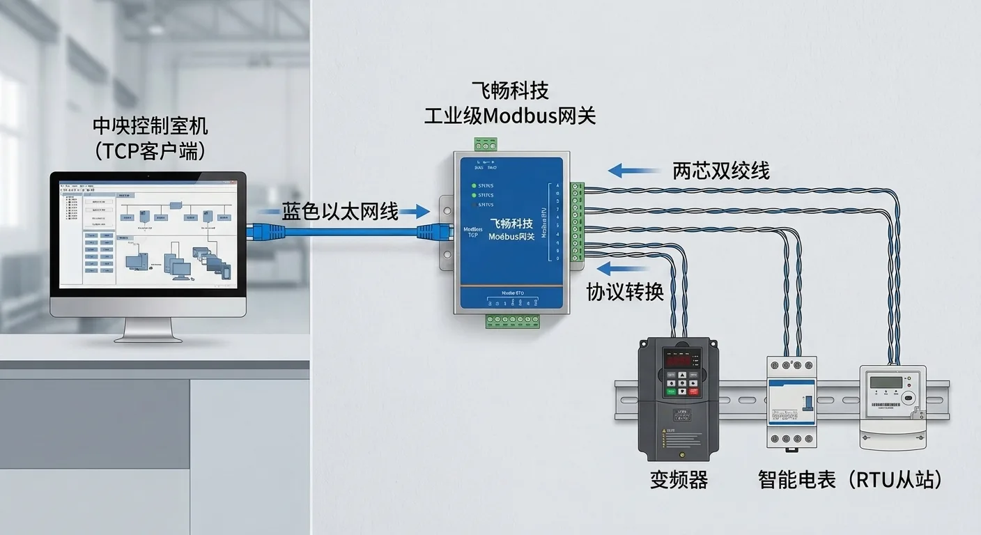 Modbus TCP vs Modbus RTU 核心对比指南技术图示3