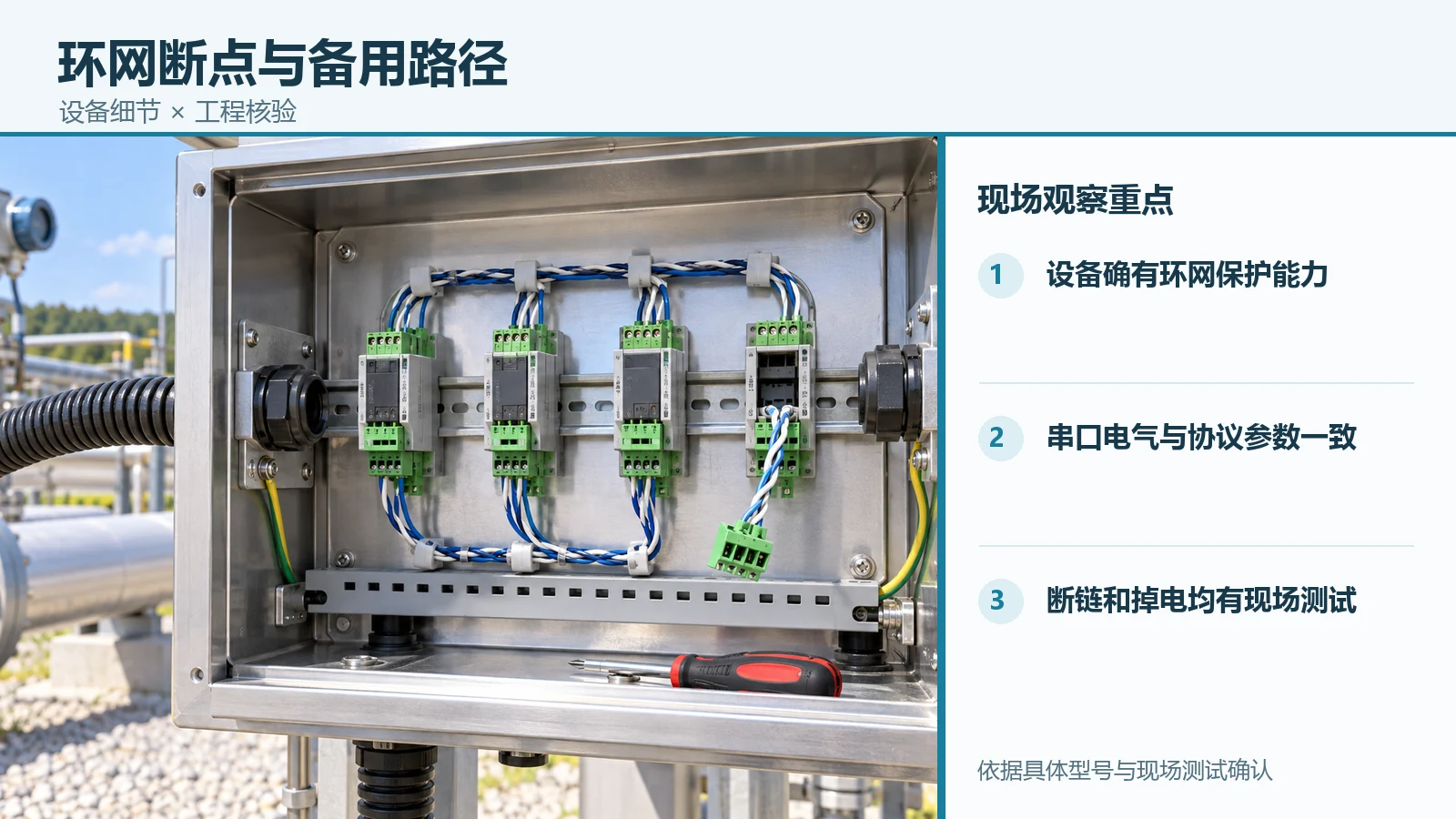 串口环网的设备接口细节与现场观察重点