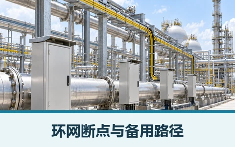 串口环网现场连接与选型示意图