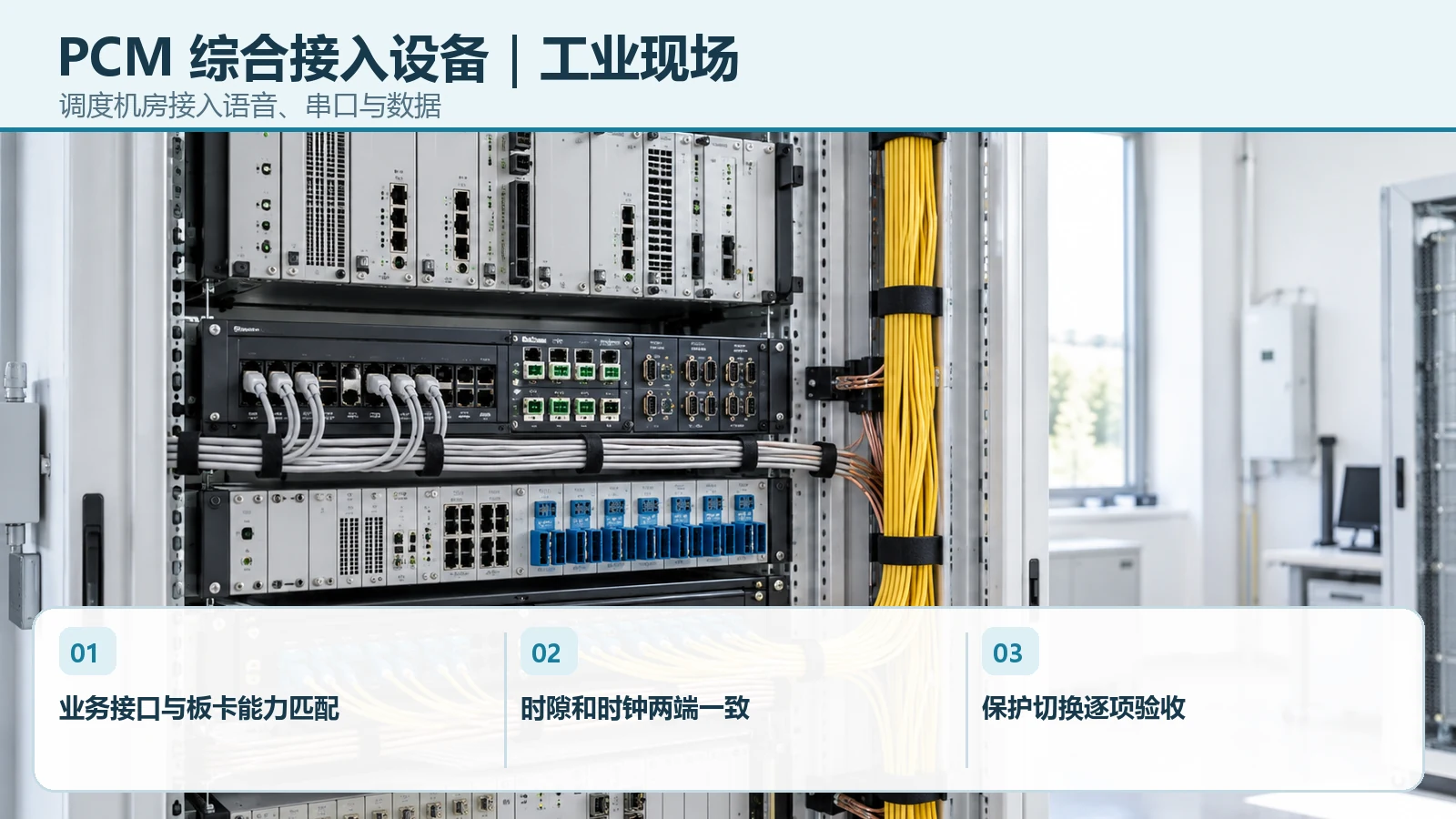 PCM 综合接入设备在调度机房接入语音、串口与数据中的设备、布线与现场选型要点