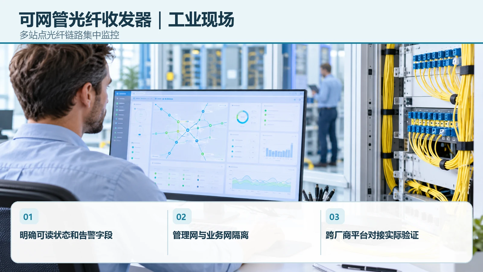 可网管光纤收发器在多站点光纤链路集中监控中的设备、布线与现场选型要点