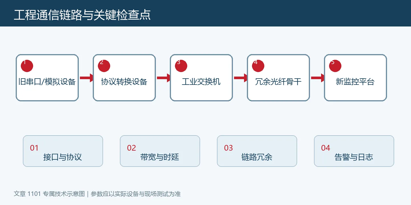 老旧安防网络如何升级:工业交换机与光纤改造实施方案通信拓扑与检查点